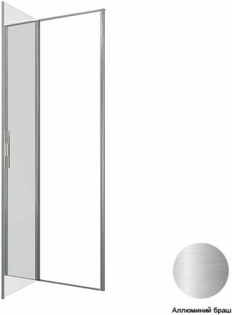Душевая дверь Allen Brau Priority 90 3.31026.BA профиль Серебро браш стекло прозрачное 