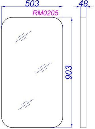 Зеркало Aqwella RM 50 RM0205W Белое 