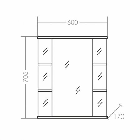 Зеркало-шкаф Санта Герда 60 фацет 