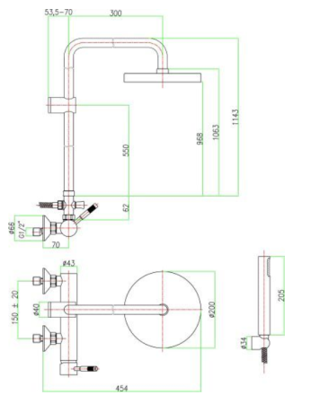 Душевая система Fiore Xenon 44CR5168 хром 