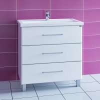 Тумба Санта Омега 80 напольная с умывальником Фостер 80