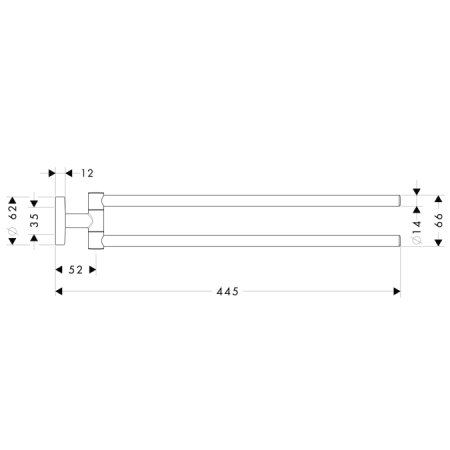 Полотенцедержатель Hansgrohe Logis двойной 
