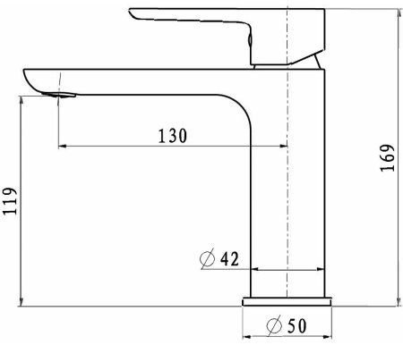 Смеситель для раковины Black&White Universe UK9901MG 9901MG Gun Metal 