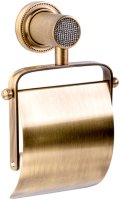 Держатель туалетной бумаги Boheme Royal Cristal 10921-BR-B с крышкой Бронза