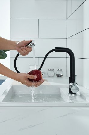 Смеситель Paulmark Kassel Ka214311-401 для кухонной мойки, антрацит 