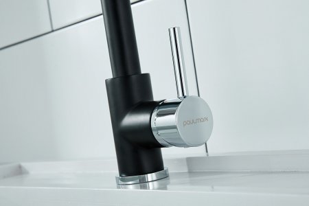 Смеситель Paulmark Kassel Ka214311-401 для кухонной мойки, антрацит 