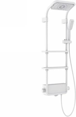 Душевая система AQUAme AQM8003W с термостатом Белая матовая 