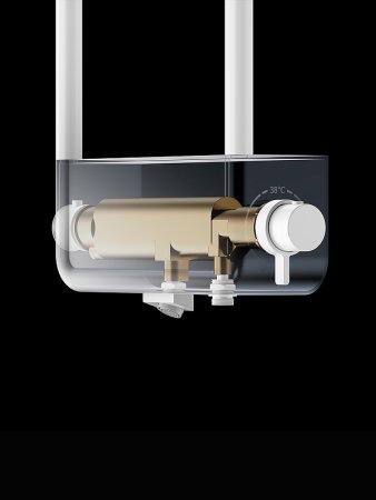 Душевая система AQUAme AQM8003W с термостатом Белая матовая 