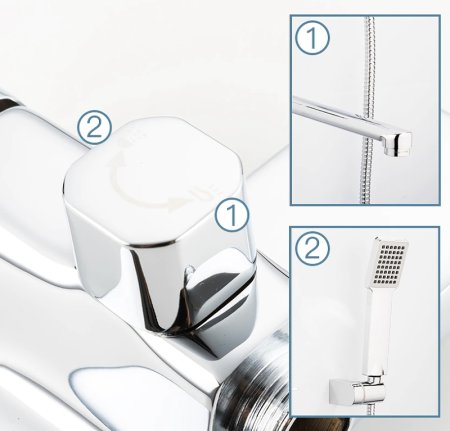 Смеситель для ванны Frap H46 F2246 универсальный Хром 