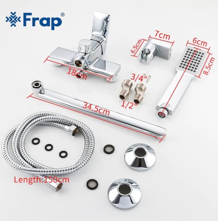 Смеситель для ванны Frap H46 F2246 универсальный Хром 