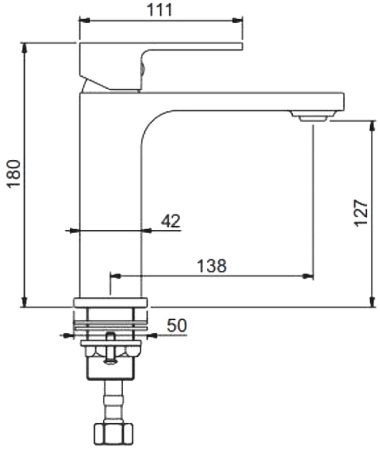 Смеситель для раковины Gappo G83 G1083 Хром 