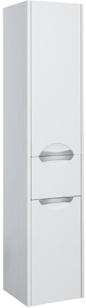 Шкаф пенал Aquaton Сильва 32 R 1A215603SIW7R подвесной с бельевой корзиной Дуб полярный 