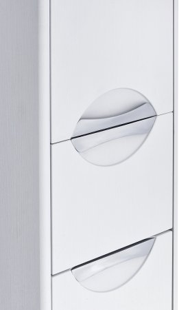 Шкаф пенал Aquaton Сильва 32 R 1A215603SIW7R подвесной с бельевой корзиной Дуб полярный 