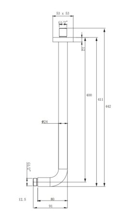 Душевой комплект Omnires Y GoClick SYSY40GCCR с термостатом 