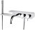 Смеситель для ванны Paini Pad PDCR100B0 Хром Белый 