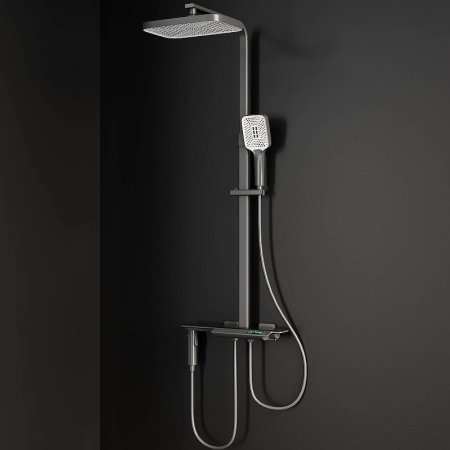 Душевая система RGW Shower Panels SP-35Gr 51140135-11 с термостатом Серая 