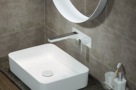 Смеситель Timo Torne 4371/00-16SM для раковины, с внутренней частью, хром/белый 