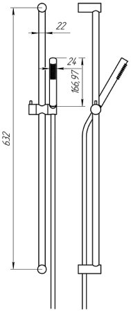 Душевой гарнитур Paini Ancona ANCR121L7 Черный 
