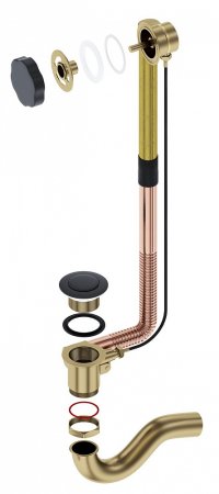 Слив-перелив TIMO 8003/03 полуавтомат, черный 