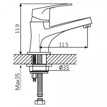 Cмеситель для раковины ViEiR V093511 Хром 