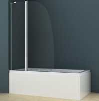 Шторка на ванну Azario Boston 100х140 AZ-142 профиль Хром стекло прозрачное