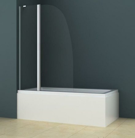 Шторка на ванну Azario Boston 100х140 AZ-142 профиль Хром стекло прозрачное 