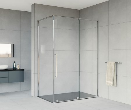 Душевой уголок Vincea Arno 140х80 VSR-1A8014CL профиль Хром стекло прозрачное 