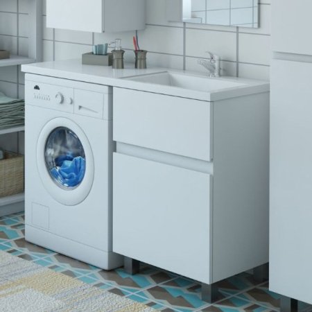 Тумба с раковиной Эстет Dallas Luxe 140 напольная, 2 ящика, R 