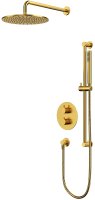 Душевая система Whitecross Y brushed gold YSET09GLB с термостатом Брашированное золото Душевая система Whitecross Y brushed gold YSET09GLB с термостатом Брашированное золото