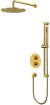 Душевая система Whitecross Y brushed gold YSET09GLB с термостатом Брашированное золото 