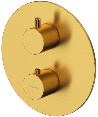Душевая система Whitecross Y brushed gold YSET09GLB с термостатом Брашированное золото 