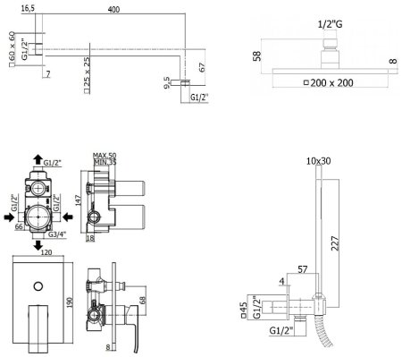 Душевая система Paffoni Elle KITEL015CR/M Хром 