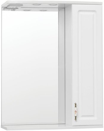 Зеркало со шкафом Style Line Олеандр 2 Люкс 65 ЛС-00000050 с подсветкой Белое 