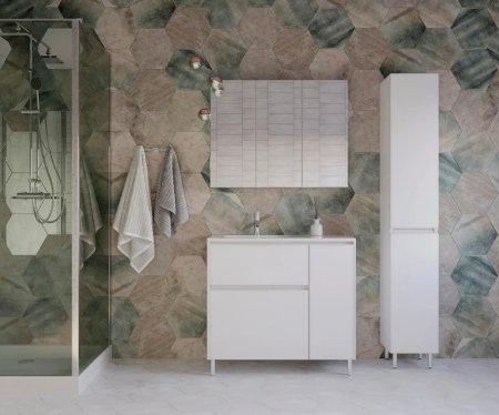 Шкаф пенал Style Line Даллас Люкс Plus 30 СС-00002235 Белый глянец 