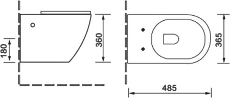 Унитаз подвесной SantiLine SL-5005MR с микролифтом, красный матовый 