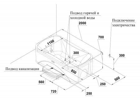 Акриловая ванна Радомир Лион 