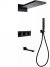 Душевая система Abber Daheim AF8253B с термостатом Черная матовая 