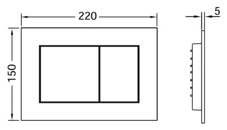 Кнопка смыва TECE Now 9240401 хром глянцевый 