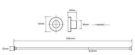 Карниз для ванны Bemeta 101120022 хром 