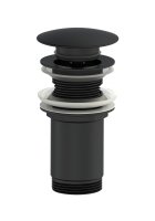 Донный клапан для раковины WONZON & WOGHAND, Черный матовый (WW-88SS09-MB)
