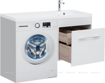 Тумба с раковиной Aquanet Августа 120 R белый 