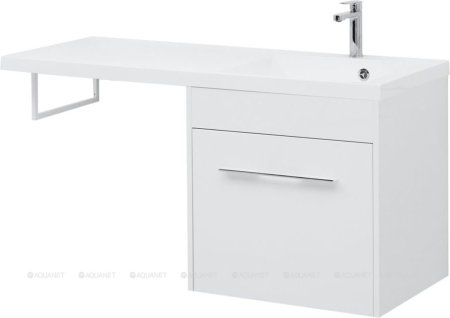 Тумба с раковиной Aquanet Августа 120 R белый 