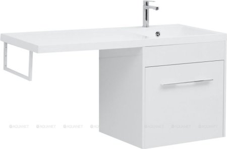 Тумба с раковиной Aquanet Августа 120 R белый 