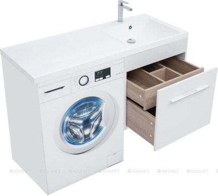 Тумба с раковиной Aquanet Августа 120 R белый 