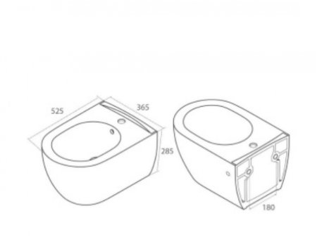 Биде Boheme Bianca 964-WM подвесное Белое матовое 
