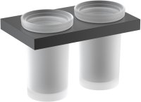 Стакан для ванной комнаты двойной Timo Petruma 15234/03, черный