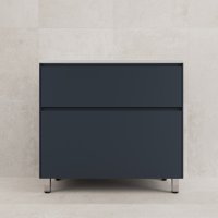 Тумба напольная "ЛИМА 90" эмаль, под раковину LINE 90, 2 ящ., PLUS, графит