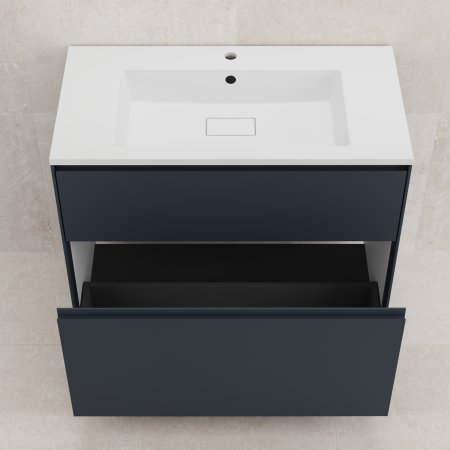 Тумба напольная "ЛИМА 90" эмаль, под раковину LINE 90, 2 ящ., PLUS, графит 