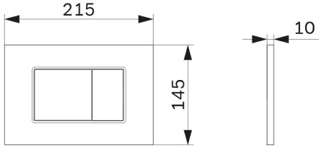 Клавиша смыва AM.PM Pro С S I070251 Хром глянцевый 