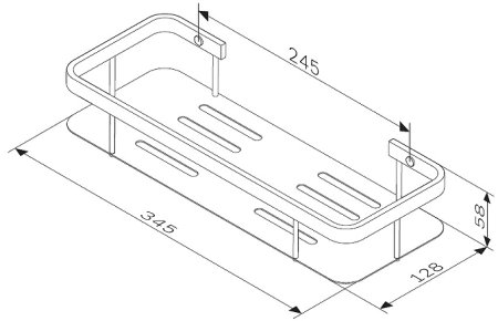 Полка корзина AM.PM Sense L A7453100 Хром 